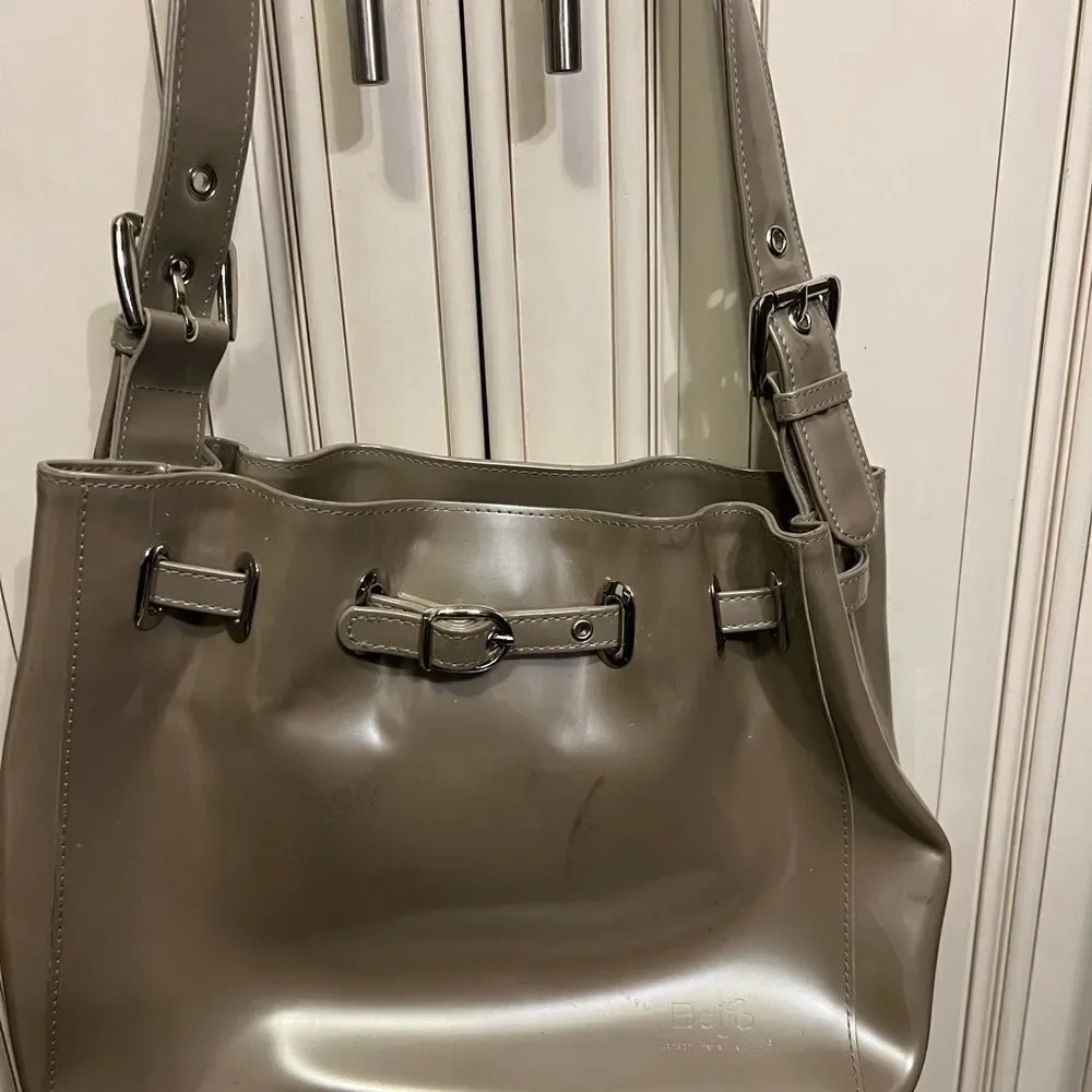 Beijo Shoulder Bag Black Patent Leather